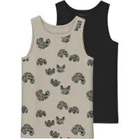 Name it Onderhemd donkerbeige / roestbruin / pastelgroen / zwart