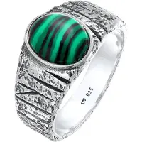 KUZZOI Ring groen / zilver