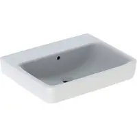 Geberit Renova Plan Wastafel 60x48x18,5 cm Zonder Kraangat Met Overloop Wit