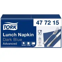 Tork Lunchservet Tork Advanced 1/4 vouw 2-laags 328x325mm 200 vel donkerblauw 477215
