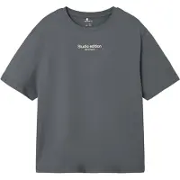 Name it Shirt 'NKMBrody' donkergrijs / wit