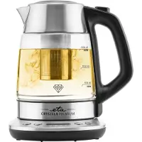 Eta TEE waterkoker CRYSTELA PREMIUM ETA915390000, 1,5 liter, 2200W, traploze temperatuurinstelling, "KEEP WARM" functie