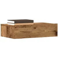 vidaXL Nachtkastje 60x35 cm spaanplaat oud hout