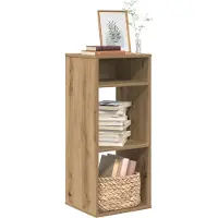 vidaXL Boekenkast 34x31x80 cm bewerkt hout artisanaal eikenkleur