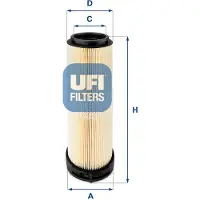 Ufi 27.596.00 Luchtfilter