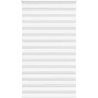 vidaXL Zebra rolgordijn 135x200 cm stofbreedte 130,9cm polyester wit