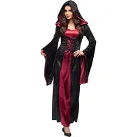 Boland Vampire mistress kostuum dames zwart.rood maat 40/42 (M)