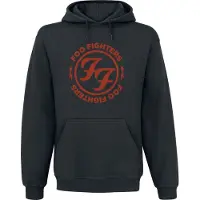 Foo Fighters Trui met capuchon - Logo Red Circle - S tot XXL - voor Mannen - zwart | Maat XL