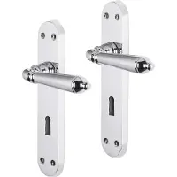 Impresso Deurkruk Queen op schild PC55 Chroom