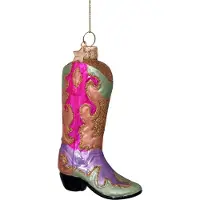 Vondels Kerstornament Glass Multicolor Cowboy Boot 11,5 cm