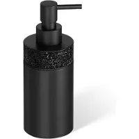 DECOR WALTHER Zeepdispenser Rocks 150 ml met Swarovski kristallen Zwart mat