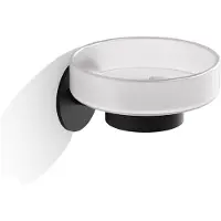 DECOR WALTHER Zeepschaal Basic Wandmodel Zelfklevend Black Matt