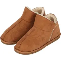 Apollo Dames pantoffels suede cognac