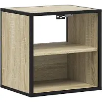vidaXL Nachtkastje wandgemonteerd 40x31x39,5 cm sonoma eikenkleurig
