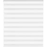 vidaXL Zebra rolgordijn 125x150 cm stofbreedte 120,9cm polyester wit