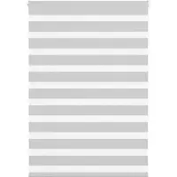 vidaXL Zebra rolgordijn 105x150 cm stofbreedte 100,9 cm lichtgrijs