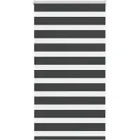 vidaXL Zebra rolgordijn 75x150 cm stofbreedte 70,9 cm zwart