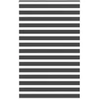 vidaXL Zebra rolgordijn 145x230 cm stofbreedte 140,9 cm zwart