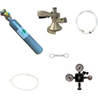 Ich-zapfe Accessoirepakket voor biertap 1 kraan - met Type A Fustkoppeling, bierslang en CO2 fles 0,5 kg
