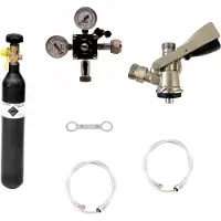 Ich-zapfe Accessoirepakket voor biertap - met Fustkoppeling Type S, bierslang en CO2-fles 0,5 kg