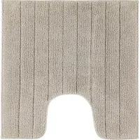 Casilin Toiletmat Vierkant - 59 x 59cm Luca - Antislip WC Mat Met Uitsparing - Waterabsorberende Badmat - Wasbaar en Sneldrogend - 100% Katoen - Beige, Sand