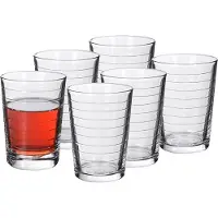 Alessandro Drinkglazen Lisboa Crystal - 6x stuks - glas - 500 ml - H9 cm - waterglazen - Sapglazen - Groot formaat