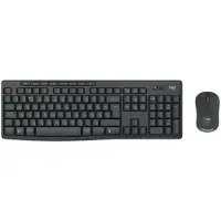 Logitech MK370 Combo voor zakelijk gebruik, draadloos, RF draadloos + Bluetooth, mechanisch-membraan toetsenbord, QWERTY-indeling, grafietkleur, inclusief muis