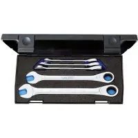 Gedore 2297434 7R-005 Steek-ringratelsleutelset 5-delig Sleutelbreedte (metrisch) 8 - 19 mm