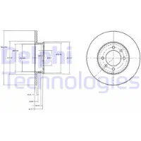 Delphi BG3261 Remschijf