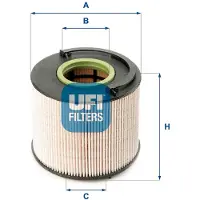 Ufi 26.015.00 Brandstoffilter