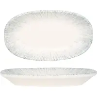 Bonna Serveerschaal iris porselein 15x8.5 cm set van 2
