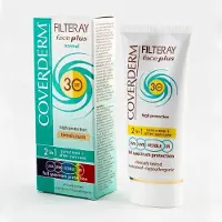 Coverderm Filteray Gezicht Plus Normaal Getint / Getinte 2 in 1 Zonnecrème voor de normale huid Licht Beige SPF 30 50 ml