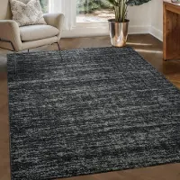 Muratap Relax oslo laagpolig effen vloerkleed modern tapijt zwart- 300x400 cm