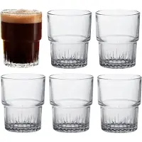 Duralex 18x Koffie/espresso/whiskey glazen transparant Empilable 160 ml - Koffie- en theeglazen