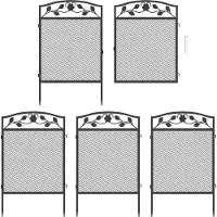 OEM - Tuinhek - Schutting - Tuinhekjes Metaal - Hondenren - Grens Hek - Voor DIeren - 5 Stuks - Metaal - Roestvrij - 60 x 110