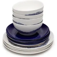 Serax Ottolenghi Feast Serviesset Wit/Blauw (13 delig) 4 personen