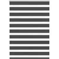 vidaXL Zebra rolgordijn 95x150 cm stofbreedte 90,9 cm zwart