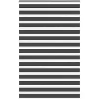 vidaXL Zebra rolgordijn 140x200 cm stofbreedte 135,9 cm zwart