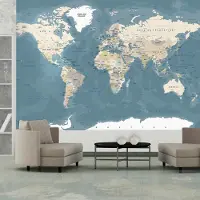 Karo-art Fotobehang - Vintage World Map