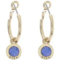 Biba Oorhangers Goud met gekleurde steen Groot Sapphire