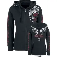 Rock Rebel by EMP - Rock Vest met capuchon - Freaking Out Loud - S tot 5XL - voor Vrouwen - zwart | Maat M
