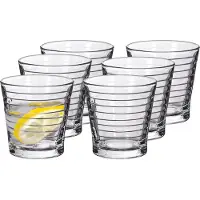 Alessandro Drinkglazen Anillos Crystal - 6x stuks - glas - 280 ml - H9 cm - waterglazen - Frisdrank - Sapglazen