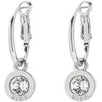 Biba Oorhangers Zilver met gekleurde steen Groot Crystal