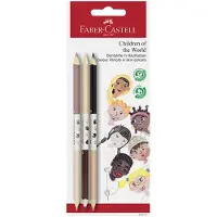 Faber-Castell Children of the World kleurpotloden - 3 stuks - huidstinten