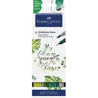 Faber-Castell - Duo aquarel marker - Goldfaber - etui 6 stuks - Seaside letteringset - brush / 0,6mm - FC-164517