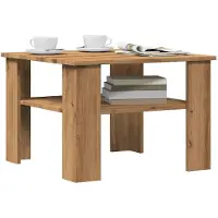 vidaXL Salontafel 60x60x42 cm bewerkt hout artisanaal eikenkleur