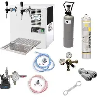 Ich-zapfe Sodawater - Bruiswater - Koeler - AS-45, 2 kraans