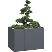 vidaXL Plantenbak 120x80x80 cm staal antracietkleurig