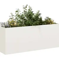 vidaXL Plantenbak 200x40x80 cm koudgewalst staal wit