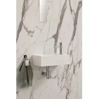 Ink Fontein Contra Polystone Rechthoek Inclusief Kraangat Rechts Glans Wit 40x22x10 cm